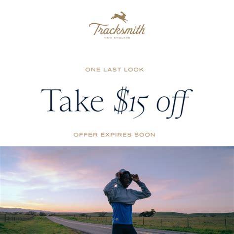 Shop for your favorite items at <b>Tracksmith</b> and get up to 55% off. . Tracksmith discount code